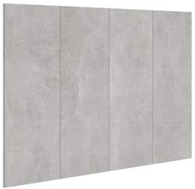 811029 vidaXL Табла за легло, бетонно сива, 120x1,5x80 см, инженерно дърво