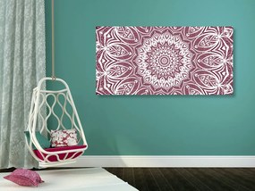 Картина на платно – Мандала хармония на розов фон