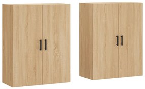 3195630 vidaXL Стенни шкафове, 2 бр, дъб сонома, 69,5x34x90 см