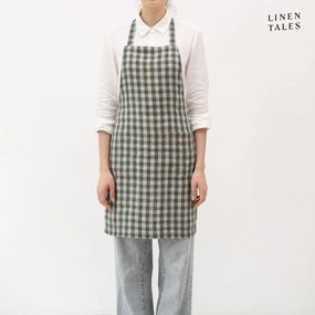 Ленена престилка Forest Green Gingham – Linen Tales