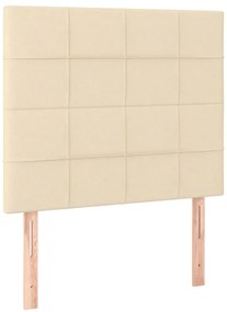 3116311 vidaXL Горни табли за легло, 2 бр, кремави, 80x5x78/88 см, плат