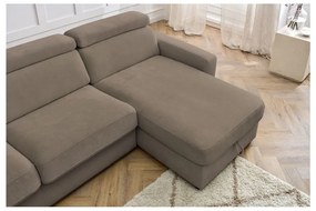 Кафяв разтегателен ъглов диван (променлив) Monaco – Bobochic Paris