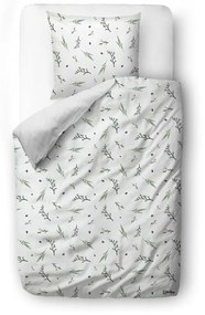 Бяло памучно спално бельо от сатен за единично легло 140x200 cm - Butter Kings