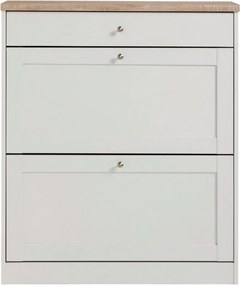 Бяла етажерка за обувки с чекмедже, 2 отделения Hector - Støraa