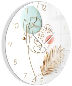 Стъклен стенен часовник ø 30 cm Feminine line - Styler