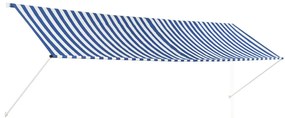 Sonata Сенник с падащо рамо, 400x150 см, синьо и бяло