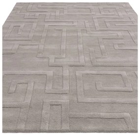 Светлосив вълнен килим 120x170 cm Maze - Asiatic Carpets