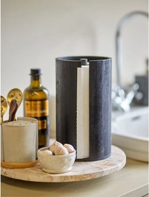 Черна дървена стойка за кухненска хартия ø 14,5 cm Celian – Bloomingville