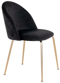 Черни кадифени трапезни столове в комплект от 2 броя Geneve - House Nordic