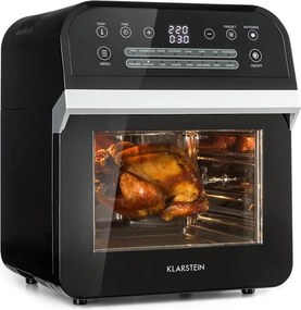 Klarstein AeroVital Cube, фритюрник с топъл въздух, 1600 W, 12 l, таймер, 16 програми, черен