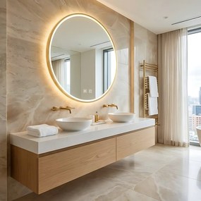 Огледало LED 100cm MMJ BRUSH GOLD