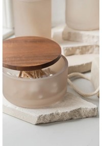 Бежов стъклен органайзер за баня за памучни тампони Modest – Mette Ditmer Denmark