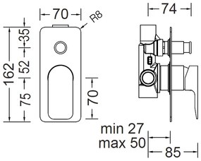 Стенен смесител Eurorama Charma 148030SL