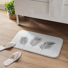 Бяло-сребрист килим за баня 45x75 cm Orbella – douceur d'intérieur