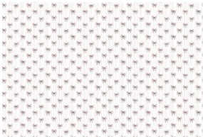 Самозалепващ тапет – Розови панделки на бял фон