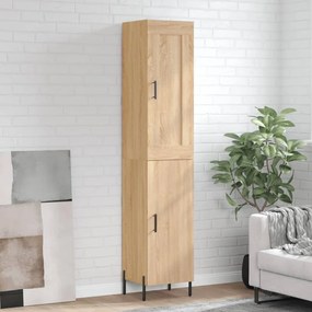 3200140 vidaXL Висок шкаф, сонома дъб, 34,5x34x180 см, инженерно дърво
