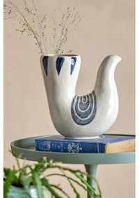 Кремава ръчно рисувана керамична ваза (височина 19 см) Trudy - Bloomingville