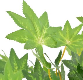 280196 vidaXL Изкуствено растение кленово дърво със саксия, зелено, 120 см