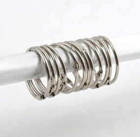 Пръстени за душ завеси в комплект от 12 бр. в матово сребрист цвят Ringo Small – Spirella