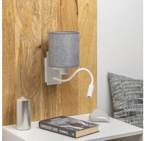 Brilagi - LED Аплик NUBILA 1xE27/25W/230V + LED/3W бял/сив