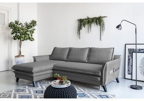 Сив ъгъл на разтегателен диван, ляв ъгъл Charming Charlie - Miuform