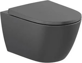 Тоалетна чиния за окачен монтаж Ona Rimless, черна