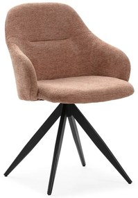 Светлокафяви тапицирани трапезни столове в комплект с подлакътници 2 бр. Tamara – Marckeric