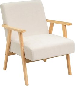 Бяло шенилово кресло Vintage – Casa Selección