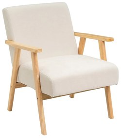 Бяло шенилово кресло Vintage – Casa Selección