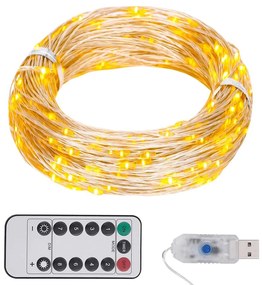 330048 vidaXL LED стринг със 150 LED топло бяло 15 м