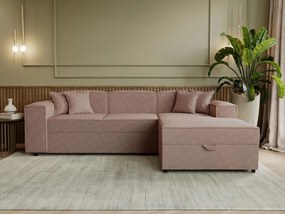 Ъглов диван Santos-Кафяв десен