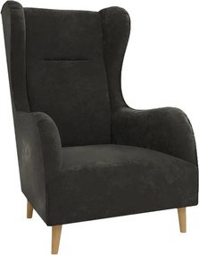 Тъмносиво кадифено кресло Carole - Ropez