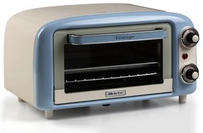 Електрическа фурна Ariete VINTAGE 3919/05, 800W, 10 л, 3 режима, До 230°C, Двойно термо стъкло, Таймер 60 мин, Син