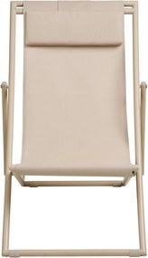 Бежов градински шезлонг метален Curtis – House Nordic