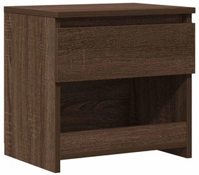 815133 vidaXL Нощно шкафче, кафяв дъб, 40x30x39 см, инженерно дърво