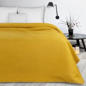 Жълта модерна покривка за легло с геометричен модел Ширина: 170 см | Дължина: 210 см