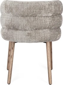 Сив тапициран трапезен стол Ilma – Bizzotto