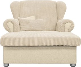 Бежов шезлонг от рипсено кадифе Lord – Ropez