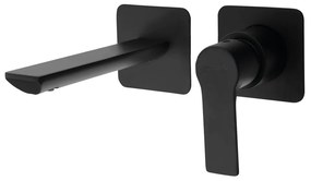 Матово-черна вградена батерия за мивка (1 изход) Pax – Sapho