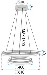 Lampa wisząca LHJ043-CP2 GOLD