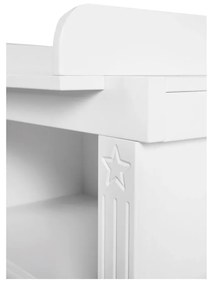 Бял нисък скрин с маса за преповиване 120x98 cm Maxi - Roba