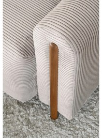 Бежов сгъваем/с място за съхранение диван от рипсено кадифе 244 cm Arcadova – ELTAP