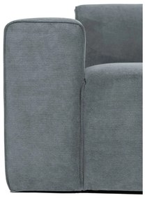 Сив ъглов диван от рипсено кадифе (ляв ъгъл) Sting – Scandic