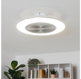 Brilagi - LED регулируемо осветително тяло с вентилатор AURA LED/38W/230V сребри