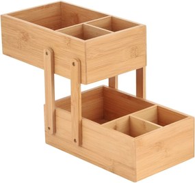 Бамбуков органайзер за козметика в естествен цвят Isalys – MSV