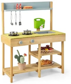 Дървена Градинска Кухня за игра, Costway