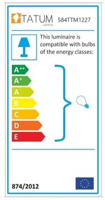 Черно осветително тяло за таван Sparrow – Opviq lights