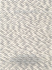 Светлосив/кремав ръчно изработен вълнен кръгъл килим ø 160 cm Lyon Beans – Elle Decoration