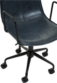 Тъмносив офис стол от имитация на кожа Branson – Premier Housewares