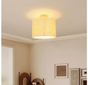 Brilagi - Плафон NORDIC WAVE 1xE27/15W/230V Ø 32 cm лен/бял